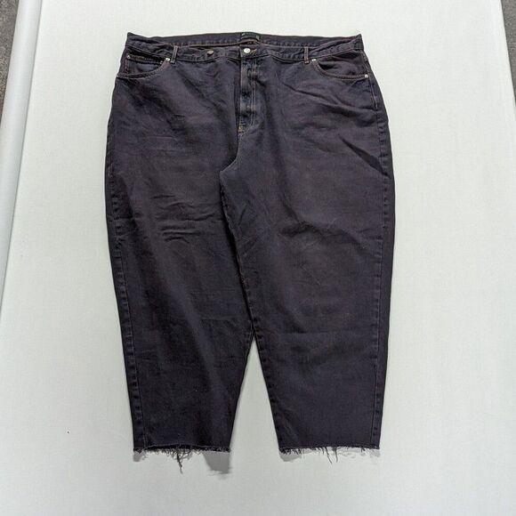 asos DESIGN US Size 24 Dark Rinse Cut Off Jeans - Picture 1 of 9